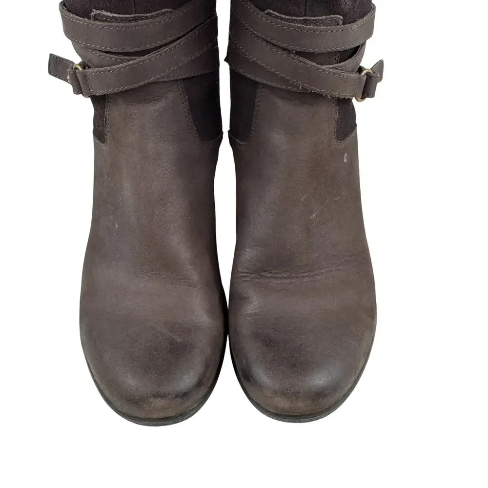 UGG Lesley Suede Waterproof Wedge Knee High Boot